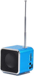Eboxer Portable Mini Speaker FM Radio Stereo Speaker, Support TF Card, Perfect for Room, Bike, Car (Blue)