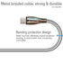 USB-C to USB C Fast Charger Cable 60W 3ft 2-Pack, Metal Braided Wire, Tangle Free Charging Cords