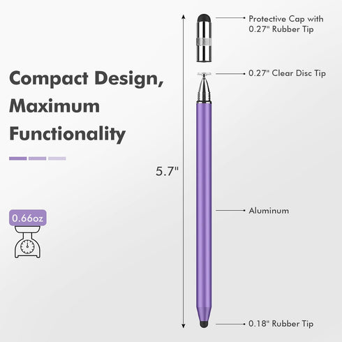 MEKO 3 in 1 Stylus Pens - High Sensitivity & Precision Capacitive Stylus Pencil for Apple iPad, iPhone, Samsung Galaxy