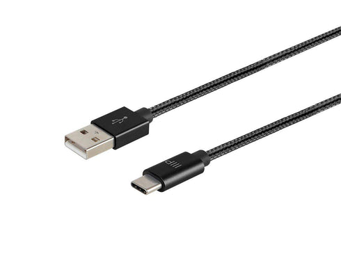 Monoprice 10 Feet USB 2.0 Type-C to Type-A Cable, Fast Charge and Sync, Durable Nylon-Braided Jacket