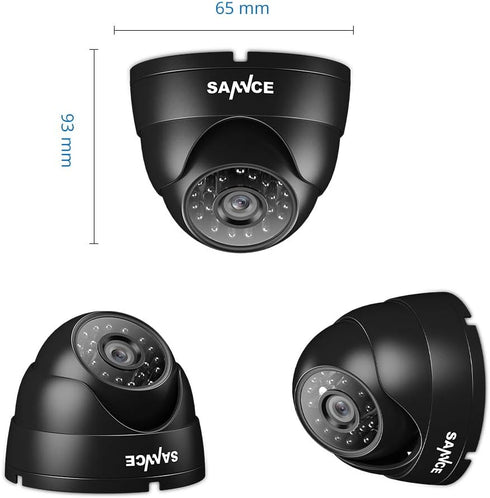 SANNCE 1080p CCTV Security Camera, Dome Surveillance Camera with 100ft Night Vision, IP66 Waterproof for DVR