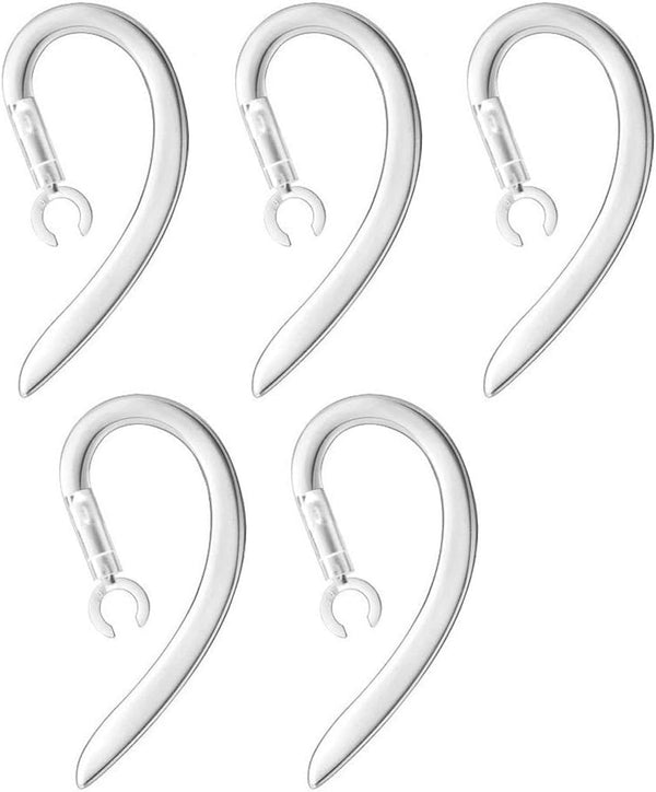 Ear Hooks 360° Rotatable Adjustable Soft Silicone Universal Headset Clips, 5Pcs