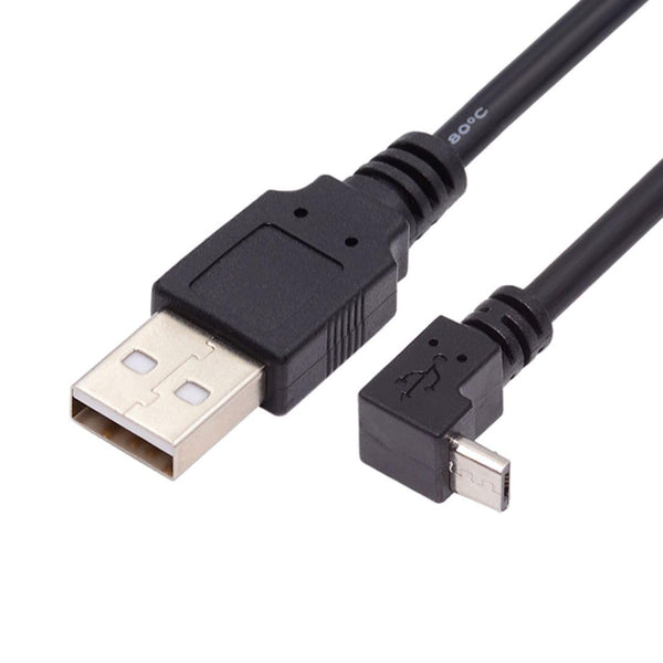 chenyang USB 2.0 to Micro USB 90 Degree UP Angled Data Charge Extension Cable, 0.3M