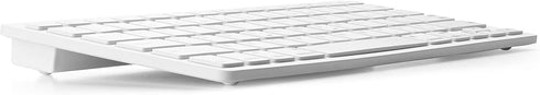 Mason West Slim Wireless Keyboard and Mouse Combo - White - for Desktop/Laptop/Windows/Mac, USB Nano Receiver