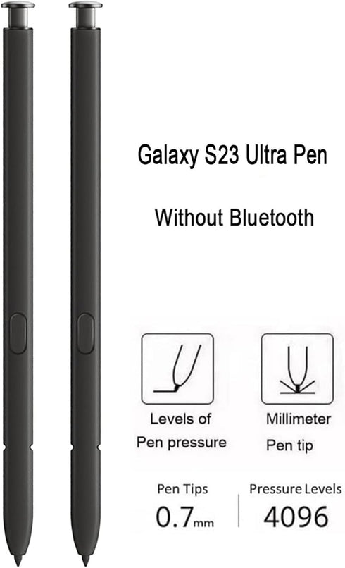 2 Pcs Replacement Pen for Samsung Galaxy S24 Ultra 5G Touch Stylus, Galaxy S24 S Pen Without Bluetooth Tips/Nibs (Black)