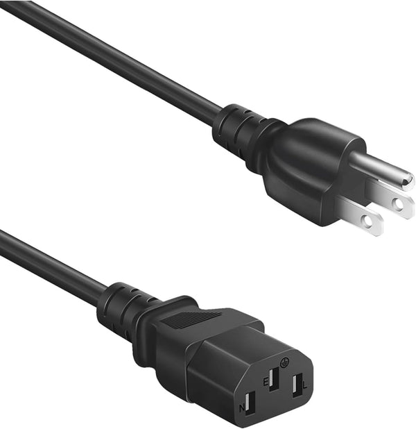 Power Cord for ION/QSC/Pyle/ECOXGEAR Bluetooth Speaker, 6 FT C13 3 Prong Plug Charger Cable