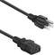 Power Cord for ION/QSC/Pyle/ECOXGEAR Bluetooth Speaker, 6 FT C13 3 Prong Plug Charger Cable