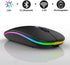 2 Pack Wireless Bluetooth Mouse, LED Dual Mode Rechargeable Silent Slim Laptop Mouse, Portable for Laptop/Desktop
