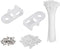 120 Set Cable Zip Tie Mounts Kit with 6" Zip Ties - White Cable Tie Base and Tapping Screw Organizer