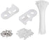 120 Set Cable Zip Tie Mounts Kit with 6" Zip Ties - White Cable Tie Base and Tapping Screw Organizer