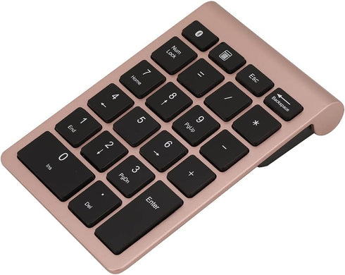 Sanpyl 22 Keys Numeric Keypad, Portable Mini Bluetooth Keyboard, Rechargeable Number Pad for Laptop Desktop PC (Rose