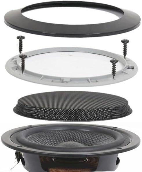 2 Pack 4 Inch Speaker Grill Cover, Black SubWoofer Round Circle Mesh Grille Covers for Car Home Audio Speakers