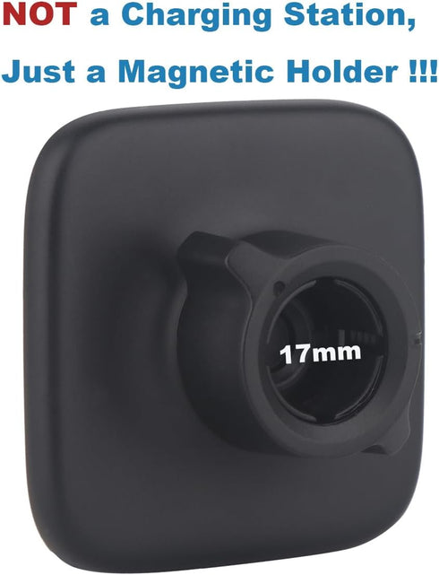 Rigdance 17mm 0.67" Magnetic Phone Mount Base for MagSafe Ball Socket, Replacement Phone Car Mount Accessory (Simple