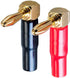 Monoprice 10 Pair Right Angle 24k Gold Plated Banana Speaker Wire Cable Screw Plug Connectors (121915)