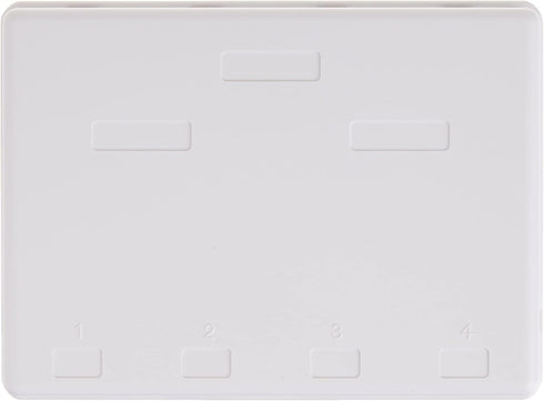 4 Port Keystone Jack Surface Mount Box, White, for Networking & Home Theatre