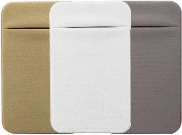 Slim Credit Card Holder for Back of Cell Phone, Stretchy Ultra Lycra 3M Self Adhesive Stick On Wallet for ID Credit Card