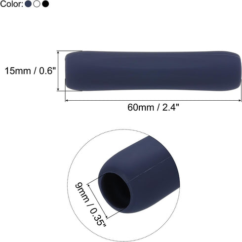 MECCANIXITY 3pcs Pen Grip Silicone Case Silicone Ergonomic Design Sleeve Holder for 1st and 2nd Generation Stylus Pens, Black, White, Blue