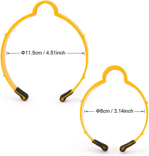 Film Vinyl Wrap Rolls Holder, Plastic Hoop Ring Clamp with Quick Release Handle, Pack of 4 with 2 Sizes