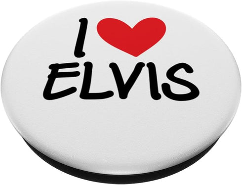 I Love Elvis Name Personalized Men Guy BFF Friend Heart Boys PopSockets Standard PopGrip