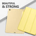MoKo Ultra Thin Slim Shell Case for Samsung Galaxy Tab S5e 2019, Light Yellow Trifold Stand Cover with Auto Wake