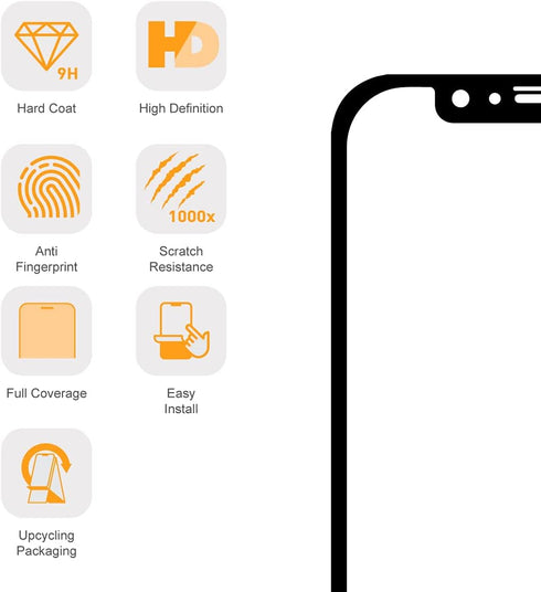ARMOR 2.5D Full Coverage Flexible Glass Screen Protector for iPhone 11 Pro Max/XS Max, 9H HD Protection
