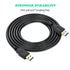 USB 3.0 Male to Male Cable, 15 ft Type A Male to A Male, 5 Gbps for Hard Drive, DVD Player (Black)