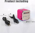 Eboxer Portable Mini Speaker FM Radio Stereo Speaker, Support TF Card, Perfect for Room, Bike, Car (Rose Red)