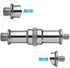 2 Pieces Metal Male Convertor Threaded Screw Adapter, 1/4 to 3/8 inch for Studio Light Stand, Hotshoe/Coldshoe