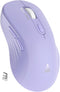 SM66 Purple Wireless Mouse for Laptop - Silent Dual Mode, Adjustable 4800 DPI, Rechargeable Bluetooth & Wireless