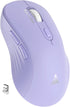 SM66 Purple Wireless Mouse for Laptop - Silent Dual Mode, Adjustable 4800 DPI, Rechargeable Bluetooth & Wireless