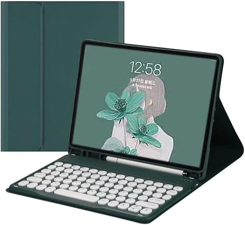 Keyboard Case for iPad Mini 5/4, Wireless Bluetooth Keyboard with Soft Back Cover & Pencil Holder, Teal