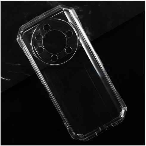 Doogee S110 (6.58") 4 Pack Tempered Glass Screen Protector & Clear Soft Silicone TPU Bumper Case - 9H Hardness