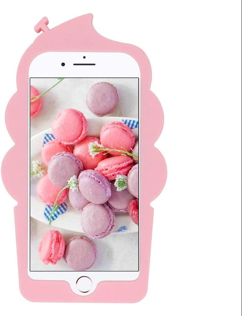 Cute Ice Cream iPhone 7 Plus Case, 3D Cartoon Soft Silicone Cover for iPhone 6/6s Plus, Girls Kids Women