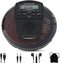 Rechargeable CD Player Portable with Bluetooth - Compact Anti-Skip Walkman CD Player with Earphone and LCD Display