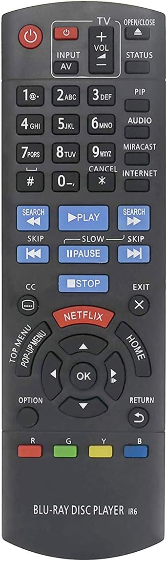 ALLIMITY N2QAYB000953 Remote Control Replacement for Panasonic Blu-ray Disc Player DMP-BDT360 and More