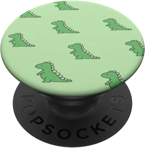 Cute Green Dinosaur T Rex Baby Dino PopSockets Standard PopGrip for Girls Women