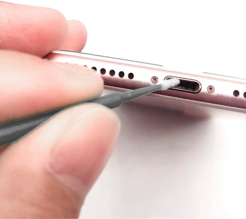 ACKLLR 100 Pack 11 Phone Charge Port Cleaning Tool kit,Bendable Mini Soft Round Brushes Cleaner Compatible with iPhone