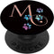 Pink Monogram Letter M Cat Dog Rainbow Paw PopSockets Adhesive PopGrip