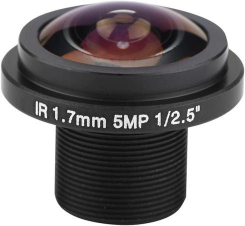 M12 Wide Angle Lens 3×3×3 5Mp Fisheye Security Camera Lens, 1.7Mm Length 185 CCTV Lens for Fisheye Security Cam