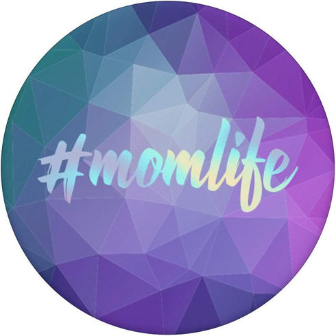 Rainbow #momlife Teal Purple Polygon PopSockets Swappable PopGrip