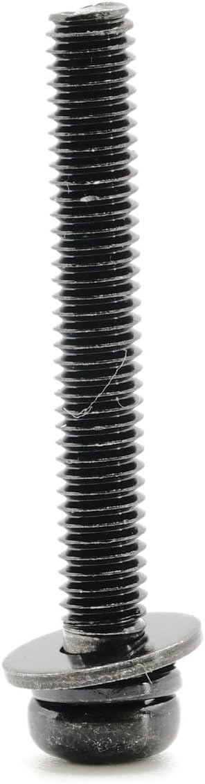 Replacement Screws 1 Set of Metric Screws (Model RS-198299) Pan Head - Philips Drive - Black Plated (Pack of 6)
