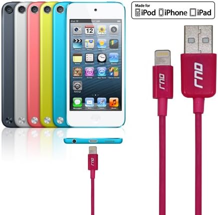 RND Apple Certified Lightning to USB Cable, 1.5FT, for iPhone, iPad, iPod, Pink