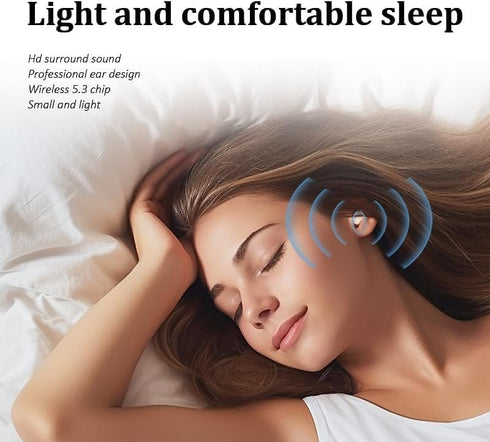 5.3 24 Mini Earbuds for Work and Sleep, Small Bluetooth Headphones, Hours Total Battery Life