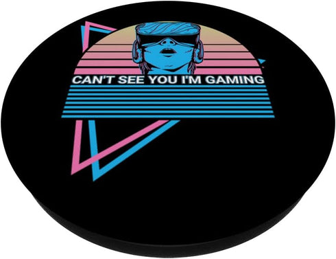 Virtual Reality VR Games Retro Can't See You I'm Gaming PopSockets Standard PopGrip