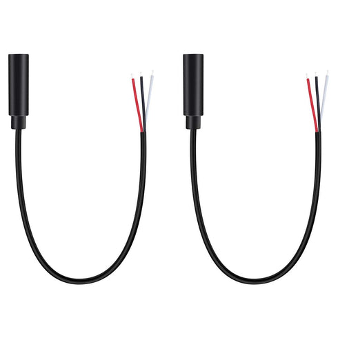 Fancasee 2 Pack Replacement 3.5mm Female Jack to Bare Wire Open End TRS 3 Pole Stereo Audio Cable