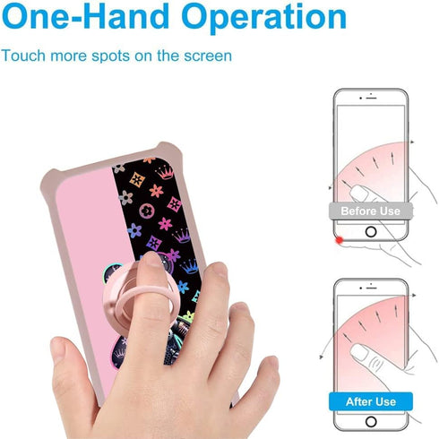 jioeuinly Case for Orbic Maui +Plus Rc545l, with Tempered Glass Screen Protector, Colorful Reflect Light (IMDF-JXX)