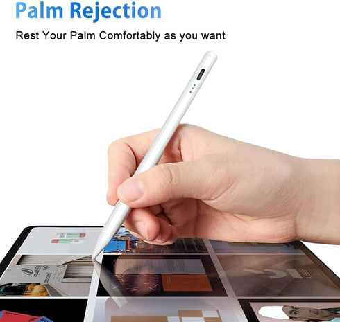 Stylus Pen for iPad, 5min Fast Charge Pencil for iPad/Pro/Air/Mini 2018-2024, Tilt Sensitive, Palm Rejection, Magnetic