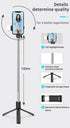 Tianle Selfie Stick Tripod with Fill Light, Extendable Selfie Stick Tripod with Wireless Remote and Tripod Stand Group