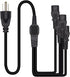 Toptekits 5-15P 4X C13 4 3 C13 Split(6ft/2m, 5-15P 4XC13) Computer Monitor Power Cord Splitter, NEMA to Y-Cable, Power