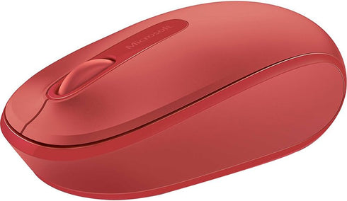 Microsoft Wireless Mobile Mouse 1850 - Flame Red. Comfortable Right/Left Hand Use, Wireless